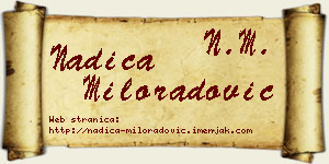 Nadica Miloradović vizit kartica